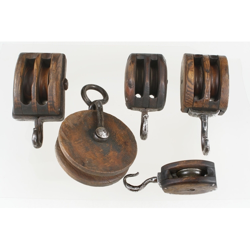 106 - Five early pulley blocks G+