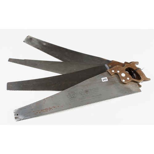 242 - Four DISSTON handsaws G+