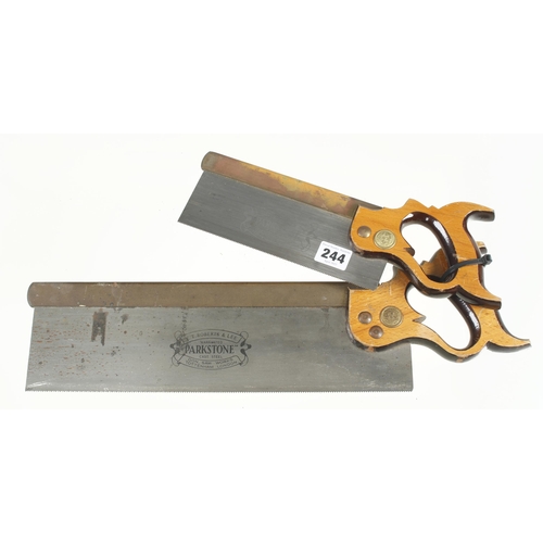 244 - A pair of b/b and tenon saws by ROBERTS & LEE G++