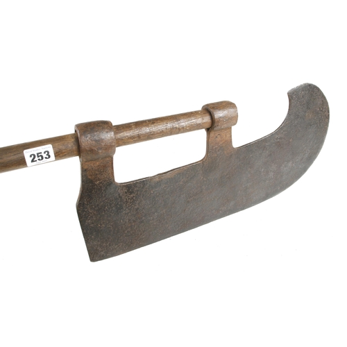 253 - A large French vine axe with 18