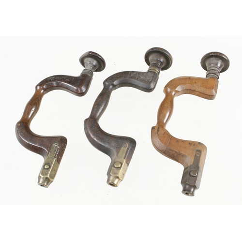 274 - Three beech braces, repair to one web G