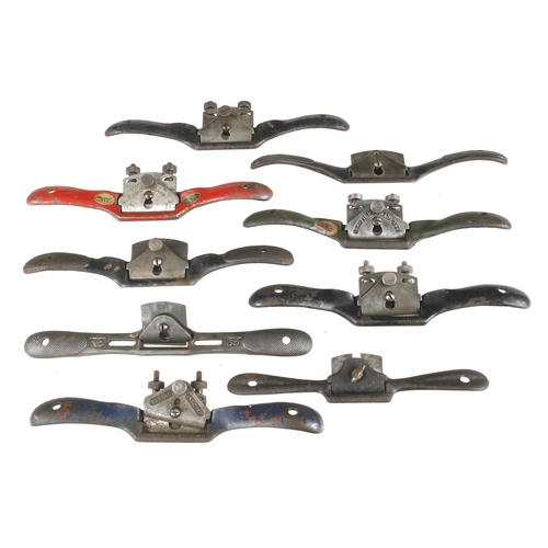 295 - Nine metal spokeshaves by various makers G+