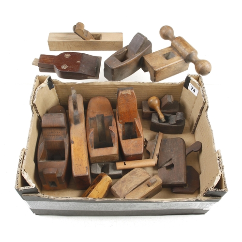 74 - Two boxwood and 10 beech planes, some for restoration G