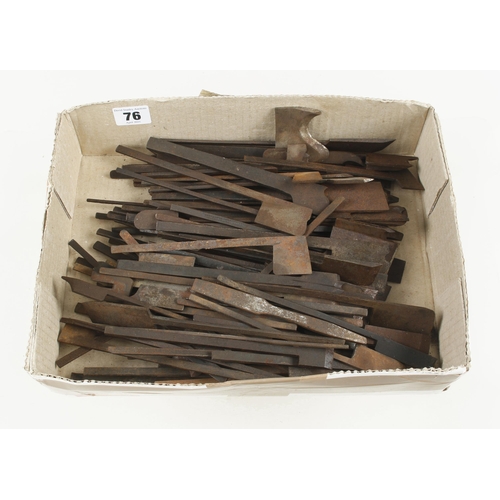76 - Quantity of moulding plane irons G