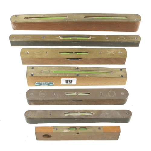 86 - Two inclinometer levels and 5 others G+