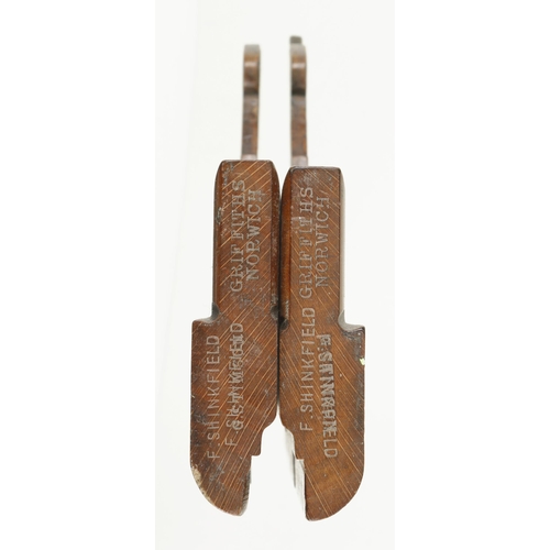 92 - A pair of half round moulding planes by GRIFFITHS G