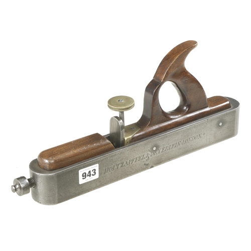 A fine quality metal shaving plane by HOLTZAPFFEL & DEYERLEIN LONDON actually engraved along the side of the plane, only two of these rare planes with the maker's name so positioned have been noted, (ill. Russell p371) handle spur replaced o/w G++