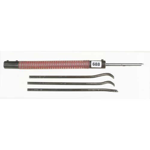 A hollow forming turning tool handle c/w 4 tools G+