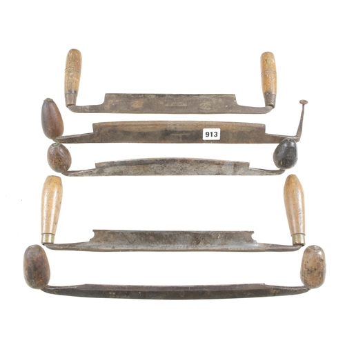 Four drawknives with 10
