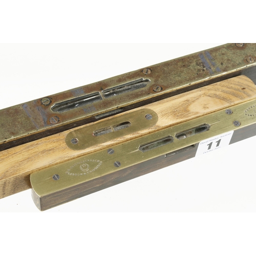 11 - A MATHIESON No 7C brass topped level and two others by SORBY G+