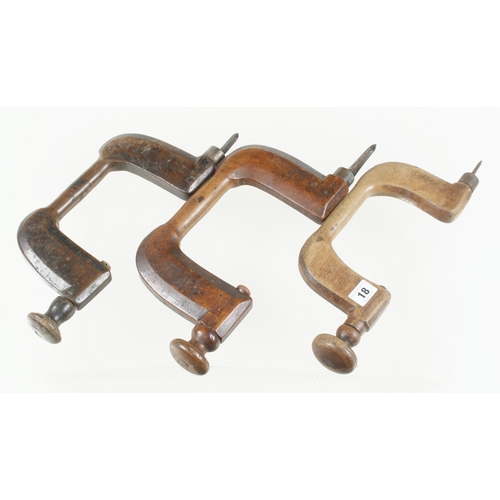 18 - Three chairmaker's braces G