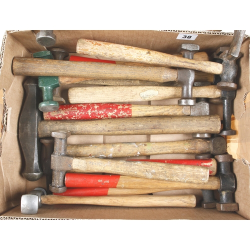 38 - 20 various hammers G+