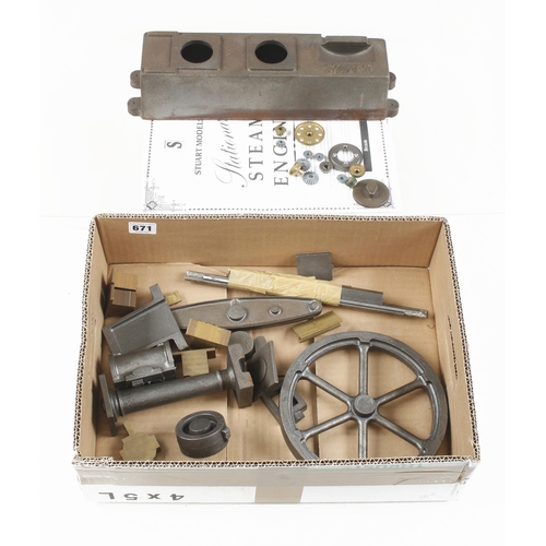 Parts and instructions for a STUART stationary steam engine model G