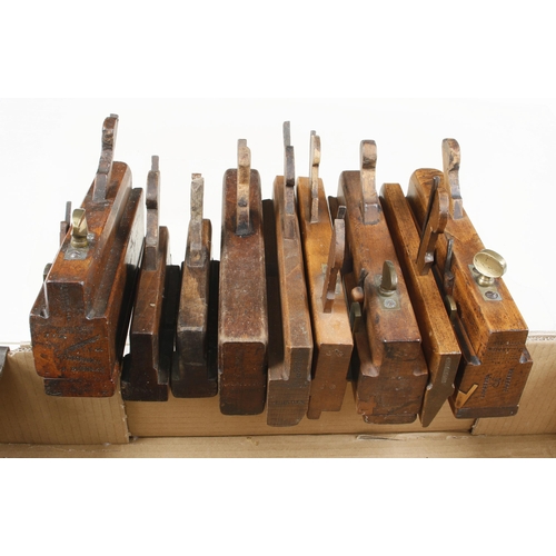 28 - A badger plane, 3 fillisters, dado etc all by GREENSLADE or HOLBROOK G+