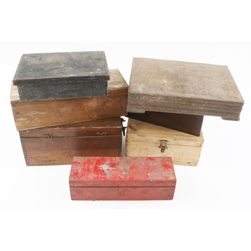 5 - Ten wooden boxes G Not for mailing