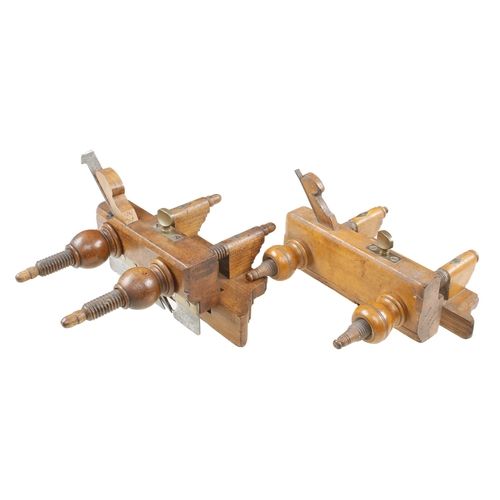 52 - A screwstem plough by GREENSLADE with replaced wedge and a fillister by KING & Co G+