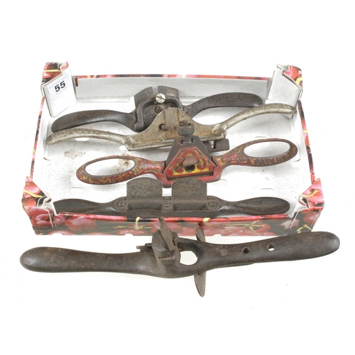 55 - A STANLEY No 66, a quirk router and 3 other tools G+