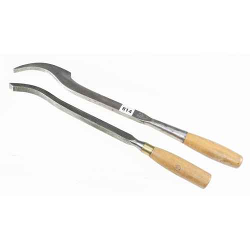 Two boxwood handled mortice lock chisels 1/2