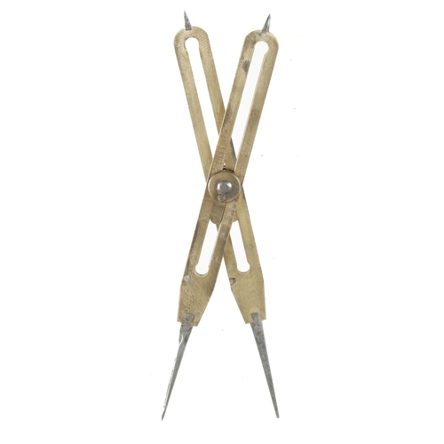 37 - A brass proportional divider dated 1944 with Broad Arrow in orig poor case G++