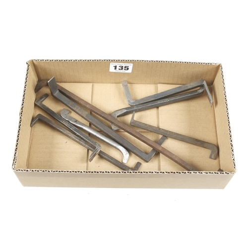 Eight drawer lock chisels of different sizes G