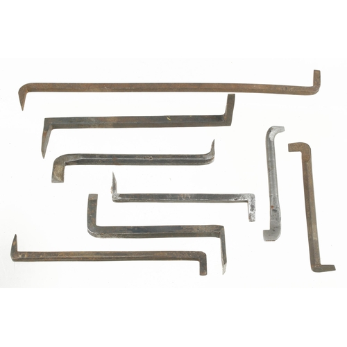 Eight drawer lock chisels of different sizes G