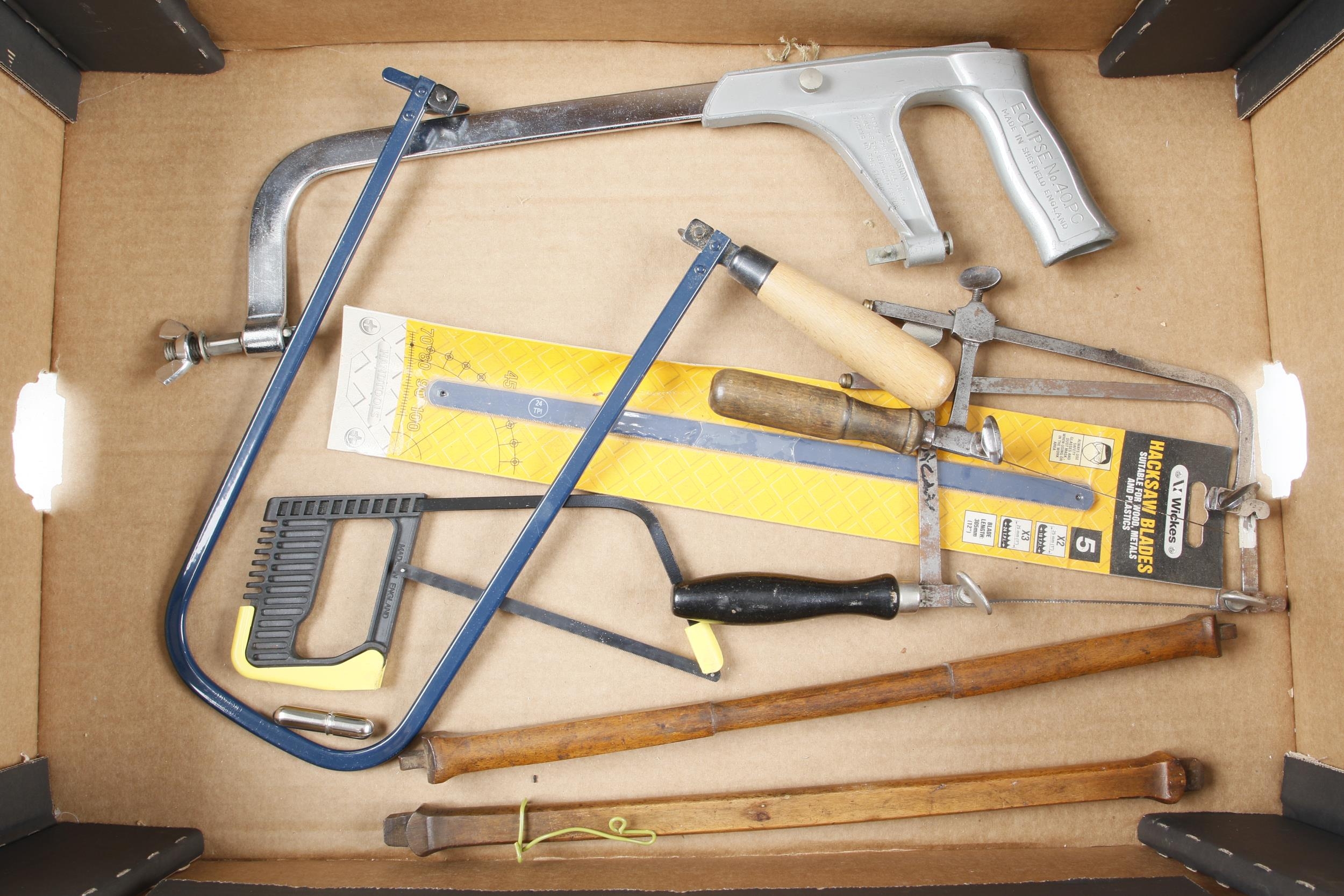 Two bow saws etc G+