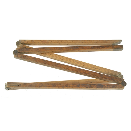 114 - A 6 fold boxwood dip rod by W.RANSLEY G+