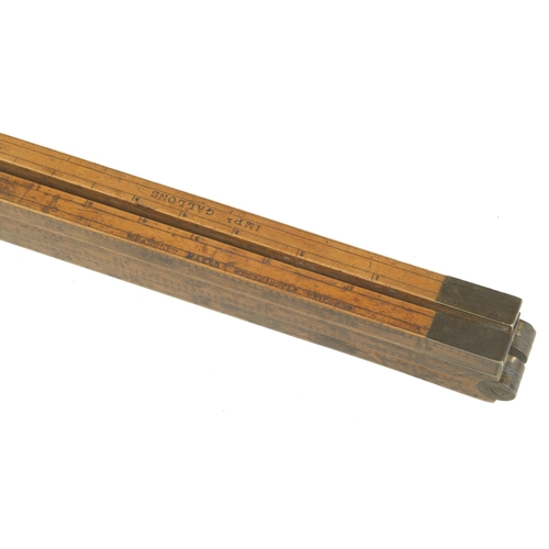 114 - A 6 fold boxwood dip rod by W.RANSLEY G+