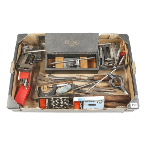 117 - A box of engineer's tools G