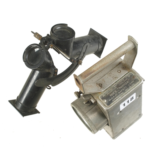 118 - A BROOKS & WARDMAN optical amblyoscope, opthalmological diagnostic testing device, Phew!! and a NIFE... 