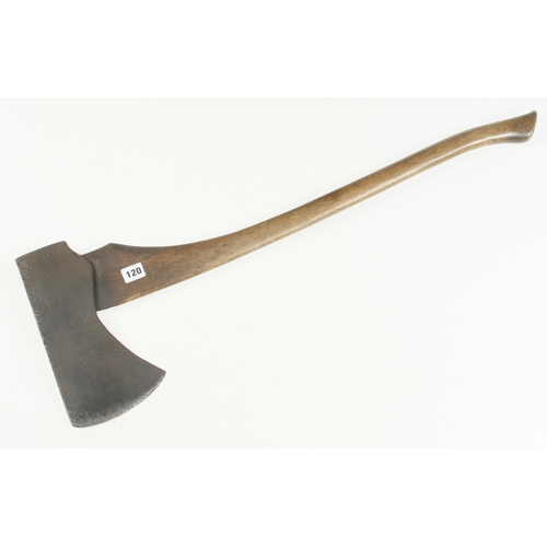 120 - An English felling axe with 5 1/2