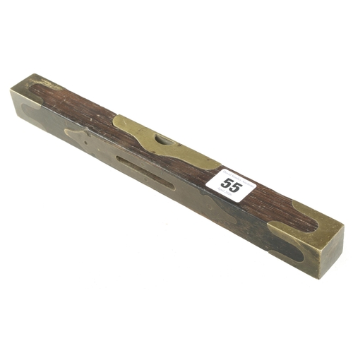 55 - An unusual rosewood and brass 