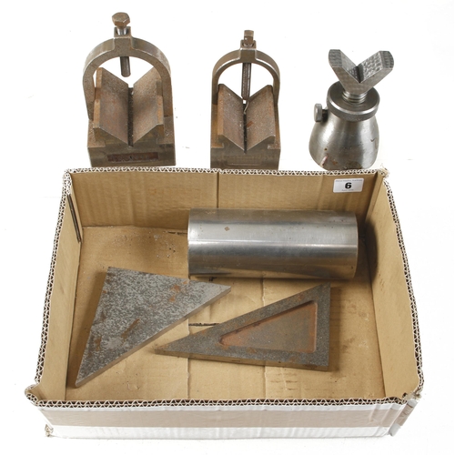 6 - Six engineer's gauging blocks G+