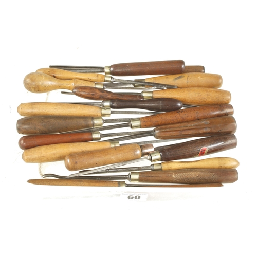 60 - 20 carving tools for fine work G+