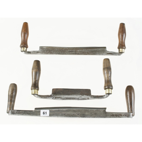 61 - Three drawknives G