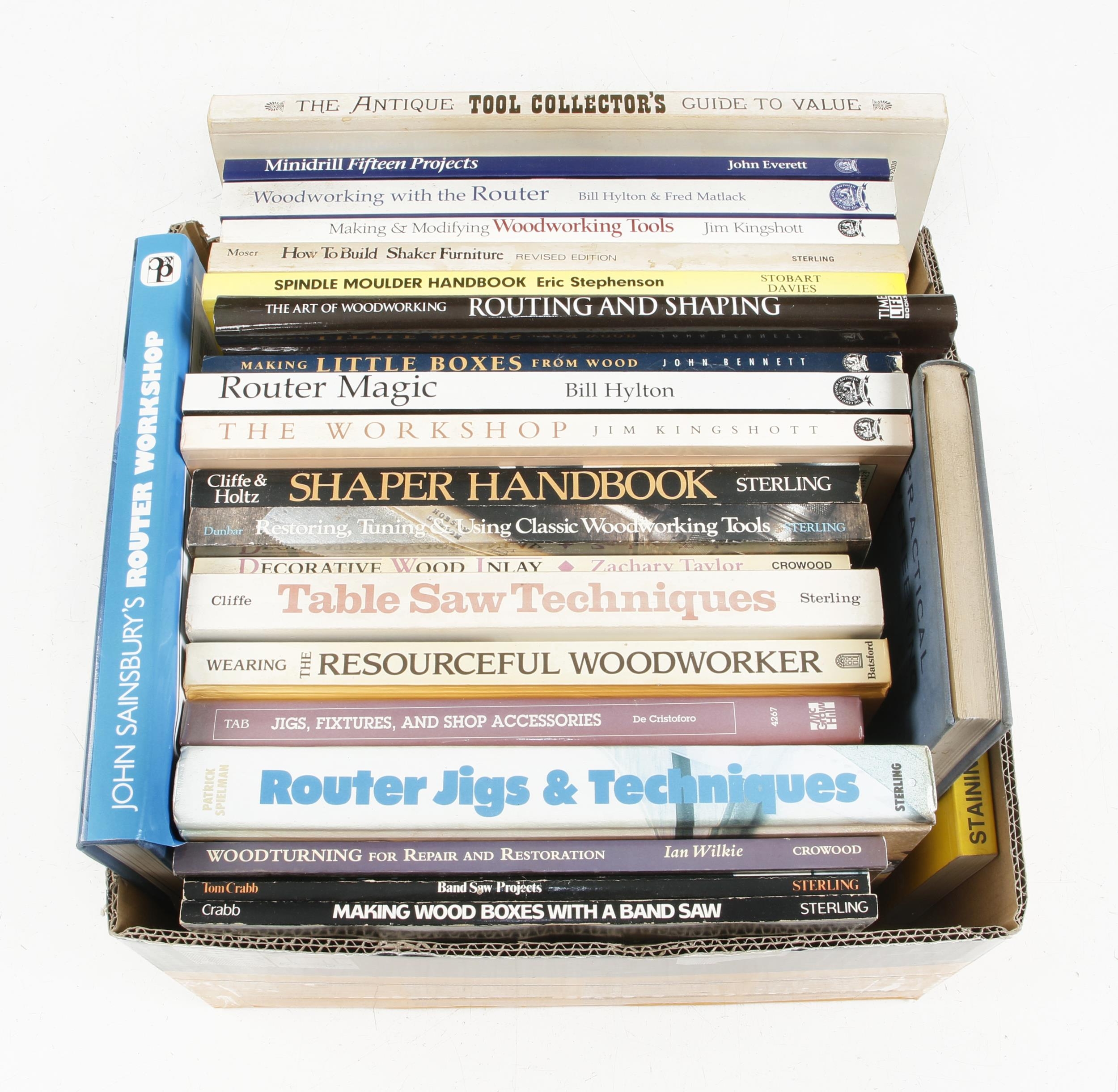 23 books: re wood turning, routing etc