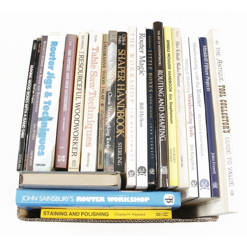 23 books: re wood turning, routing etc