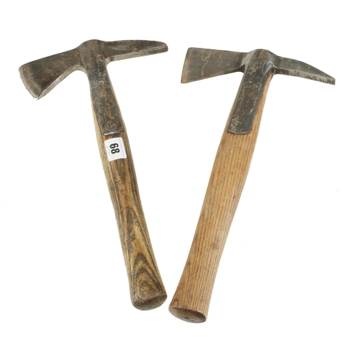 68 - Two firemen's axes, one by ELWELL G+
