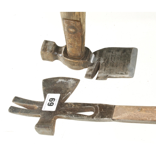 69 - Two crate hammers G+