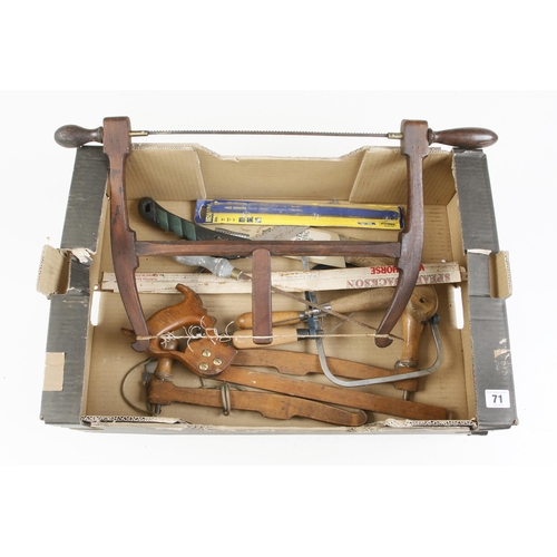 71 - Two bow saws etc G+