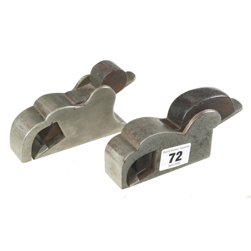 72 - Two iron bullnose planes, one chipped mouth G