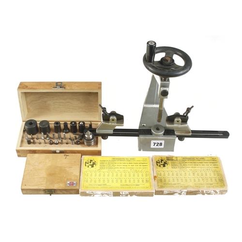 A BERGEON No 6200 clock bushing tool c/w 4 boxes of Bergeon brushes G+