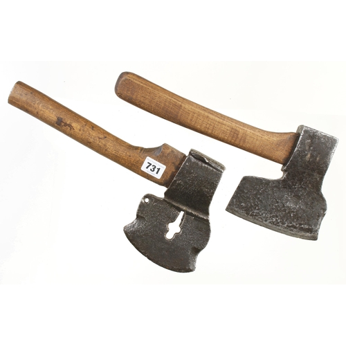 Two European hand axes with 5