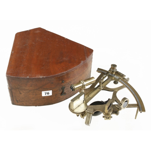 76 - A brass sextant by SPENCER & BARRETT in orig box G