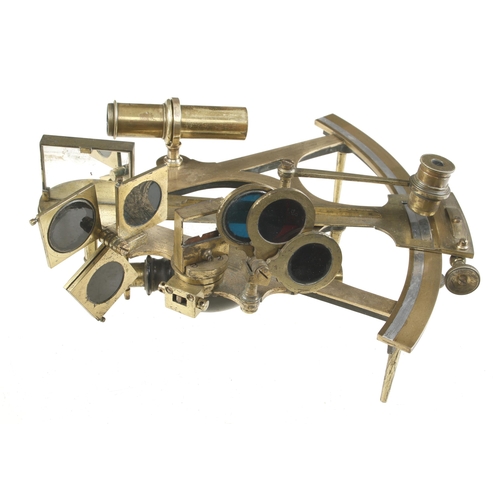 76 - A brass sextant by SPENCER & BARRETT in orig box G