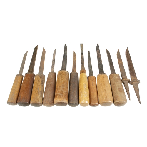 82 - Ten mortice chisels G