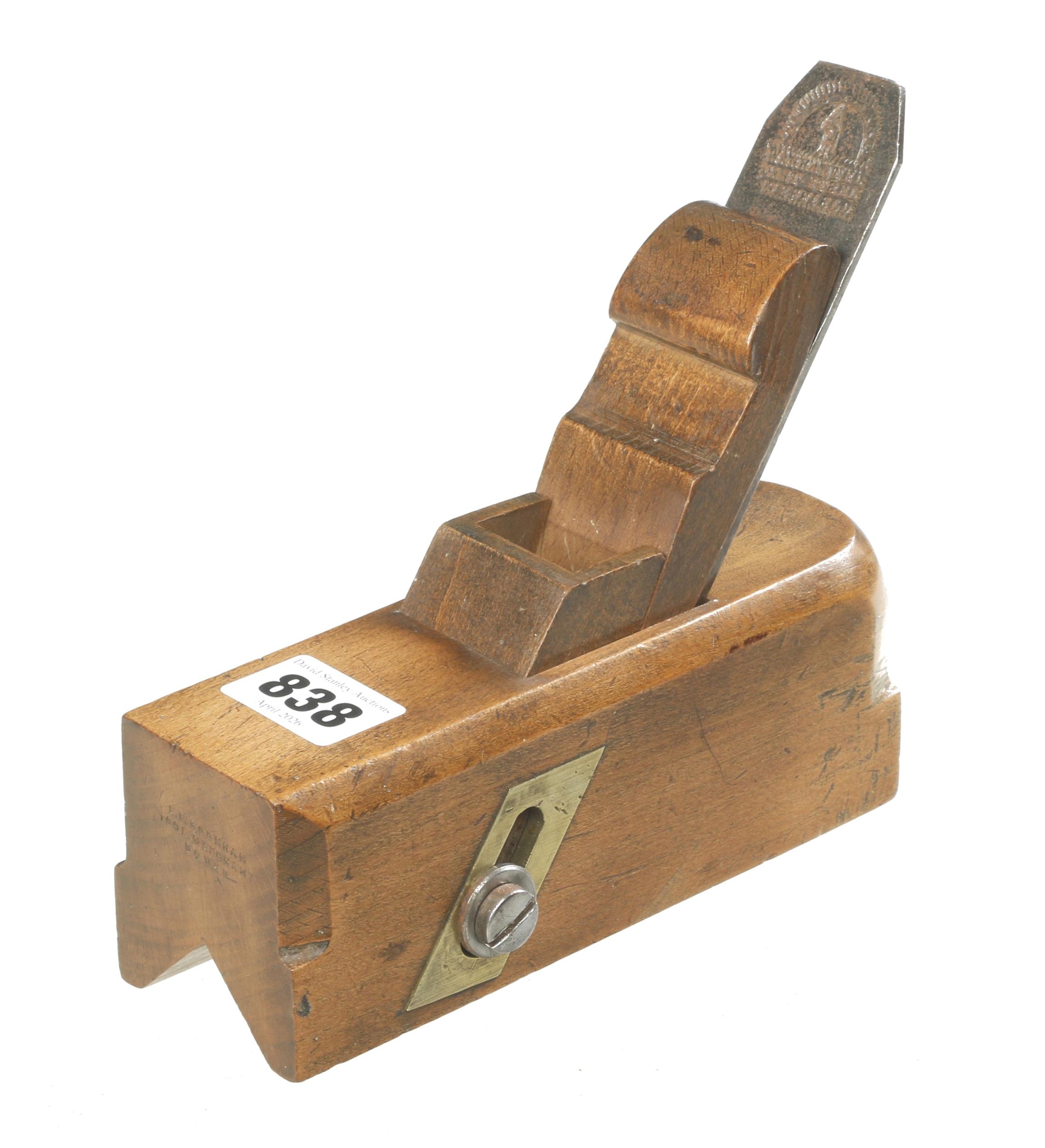 A little used sliding box type chamfer plane marked Bookham Tool ...