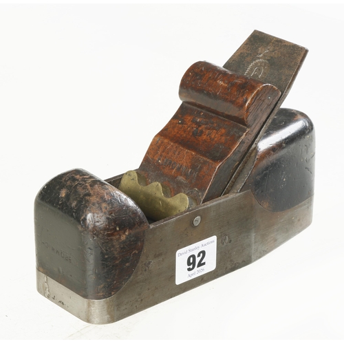 92 - An iron coffin smoother, crack to sole G