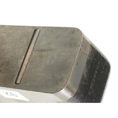 92 - An iron coffin smoother, crack to sole G