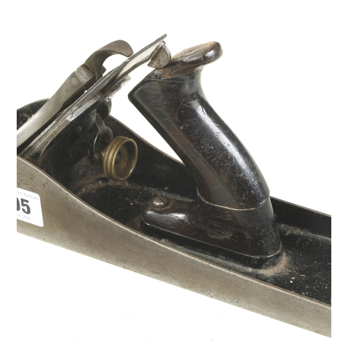 95 - A STANLEY No 7 low knob jointer with pre adjustable frog broken handle G